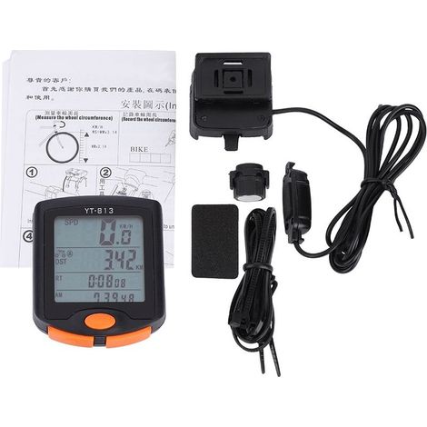 Compteur vélo étanche multifonction filaire pour cyclisme extérieur - Ordinateur de vélo avec odomètre (1/5)