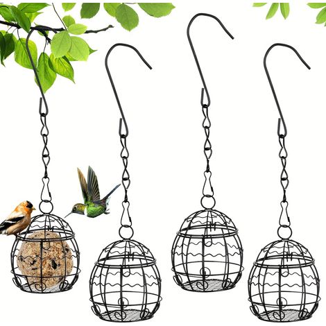 Lot de 4 mangeoires suspendues pour oiseaux sauvages, stations d'alimentation idéales pour les oiseaux sauvages. (1/5)