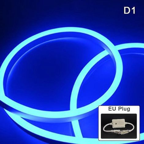 Bande LED étanche RGB multicolore flexible, néon LED pour décoration intérieure - D1 - Bleu (1/5)