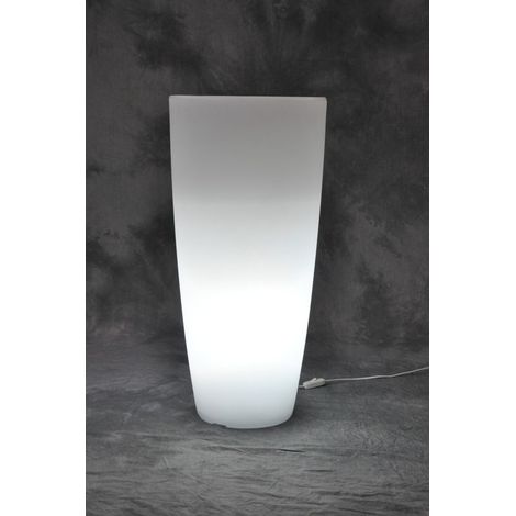 VASE HOME LIGHT RUND WEISS EIS 33X70H INNENEINRICHTUNG AUSSENGARTEN (1/3)