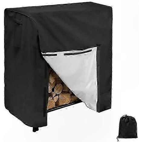 Housse imperméable pour abri à bois extérieur, 43x26x48 pouces, tissu Oxford 420D résistant, protection contre pluie et poussière, couverture pour support de bûches sans étagère (1/3)