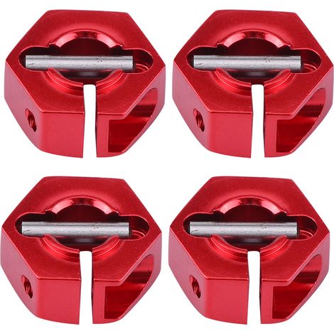 12-mm-Universal-Radsechskantnabenadapter für HSP Sakura 1/10 RC-Car (5 mm, Rot) (1/5)