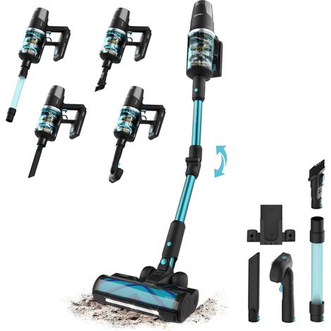 Aspirador escoba inalámbrico Cecotec Conga Rockstar RX90 AI AquaPet Flex 350 aWet 100 min Oro