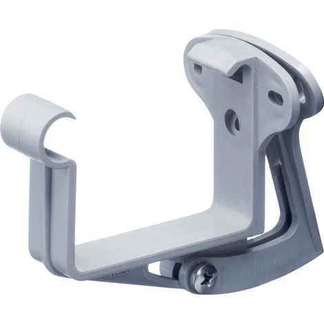 INEFA Support de panneau frontal ajustable, support de gouttière en caisson Accessoires de gouttière, montage simple, Made in Germany - 68mm, 20 pièces Gris