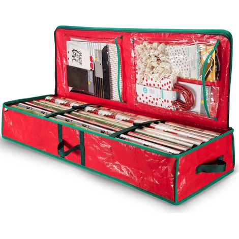 Kindfiber OÜ-Sac de Rangement Papier Cadeau, Organisateur Rouleau Emballage-1063516cm (1/5)