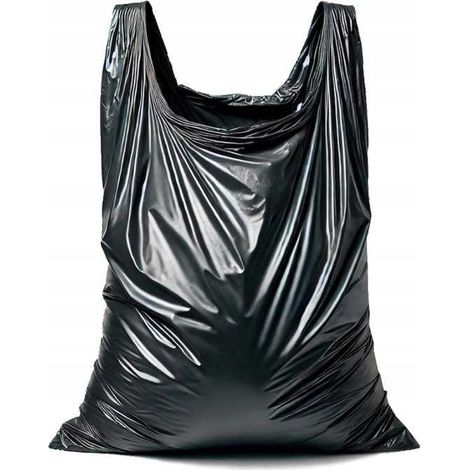 Bolsas de basura con asas, muy resistentes, 125 L, 10 unidades, geko negro (1/5)