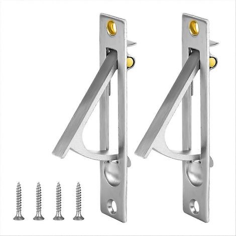Poignée de porte coulissante encastrée, lot de 2 avec vis, tirage de bord robuste pour panneau coulissant, accessoire de quincaillerie pratique. (1/5)