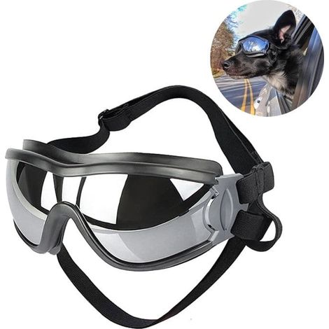 Filiyano-Lunettes de protection pour chien, lunettes de soleil anti-UV, coupe-vent, réglables. (1/4)