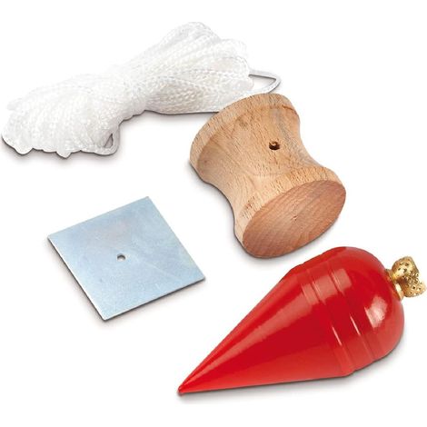 Piombo a pera con scassa in legno, piastrina zincata e filo in nylon -300 grammi (1/4)