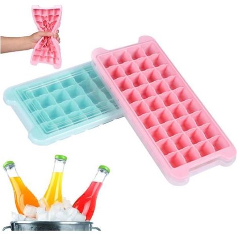 Bac à Glaçons - Non spécifié - Lot de 2 - Silicone - Empilable - Dégagement Facile (1/4)
