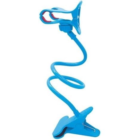 Universel Support Confortable Bras Flexible Support de Mobile Stents Support Lit Table de Bureau Clip Support De téléphonebleu