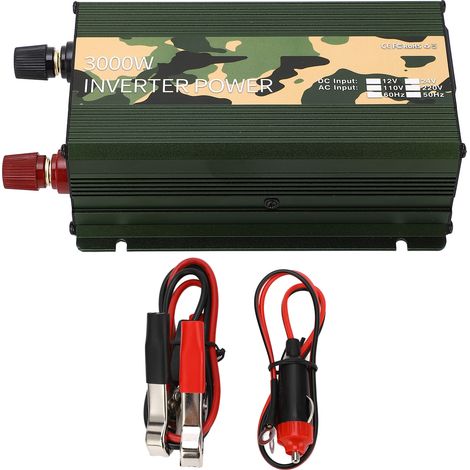 Convertisseur d'onde sinusoïdale modifiée par onduleur de puissance de voiture avec ventilateur de refroidissement de Port USB 3000W DC 12V à AC 110V