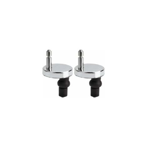 Cerniera di ricambio universale per sedile WC da 50 mm, in 2 pezzi, compatibile con tutti i sedili WC, installazione rapida - Crezuo