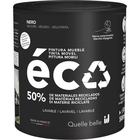 pittura per restauro legno mobili "eco mobili" nero 500 ml (1/3)
