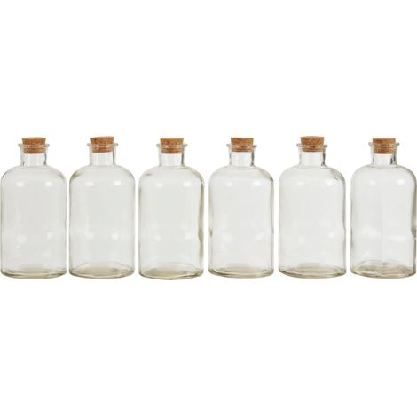 Premier Housewares Small Round Clear Glass Jar With Renewable Cork Lid For Storage Multipurpose Stylish Lightweight Removable Lid 500ml w27 x d18 x h18cm (1/5)