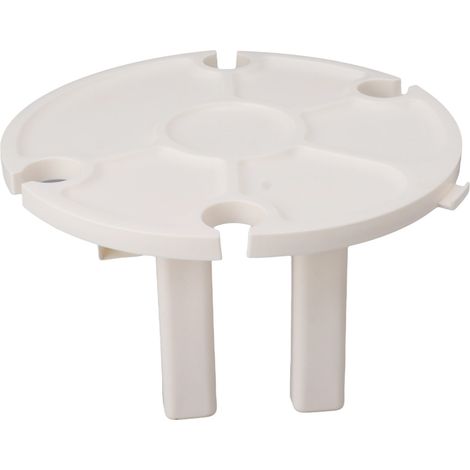 Table de pique-nique portable avec porte-verres à vin, table pliante d'extérieur pratique en plastique blanc, idéale pour les fêtes en plein air. (1/5)