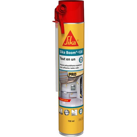 Mousse polyuréthane expansive 750 ml – Pour isolation murale – Usage professionnel – Blanc – SIKA