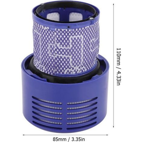 Filtre de moteur - Allotech - Dyson V10 - Lavable - Compatible - Bleu (1/4)