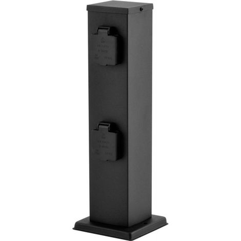 Columna negra con 4 outlet (por 6)