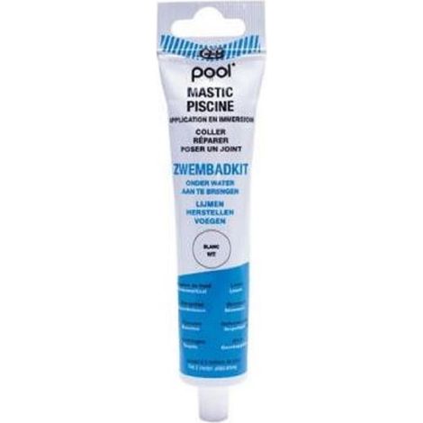 GEB – Mastic de fixation piscine transparent 80 ml – MS Polymère pour collages et joints sous l'eau – Haute performance