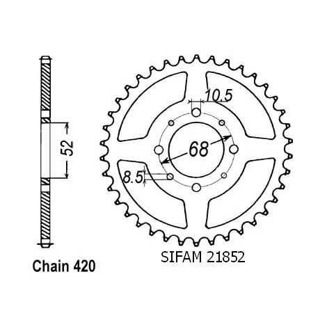 Couronne 80 Ae/Ar 1981-1993 - 420 - 43 Dents - Similaire JTR801