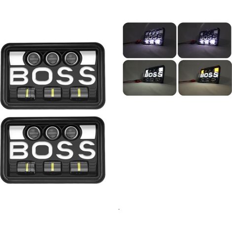Set (2 Stück) universelle 5-Zoll-LED-/Halogen-Scheinwerferlampe 12V–24V, Abblend-/Fernlicht, mit DRL (Tagfahrlicht), Blinker wei