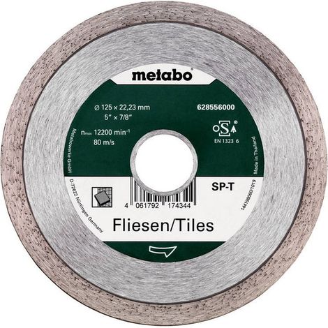 Disco diamantato 125x22,23 mm, "SP-T", Piastrelle "SP" Metabo (1/2)