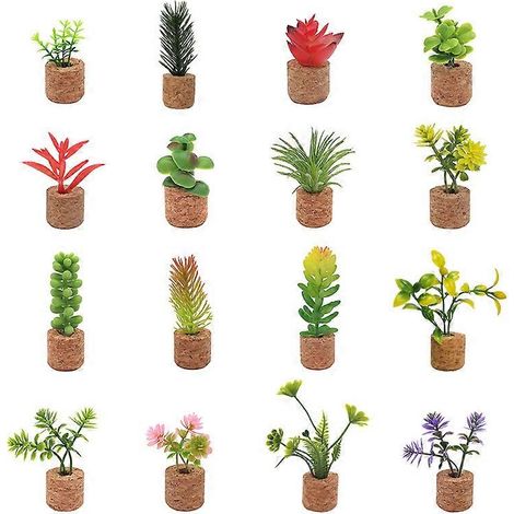 Aimants pour réfrigérateur en forme de plantes succulentes artificielles - Aimants pour réfrigérateur en forme de plantes succulentes en pot - Jolis autocollants pour tableaux magnétiques et réfrigéra (1/5)