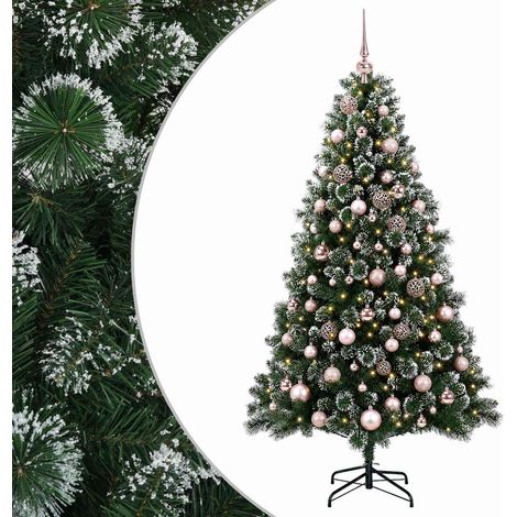 Artificial Christmas Tree with Bauble 210 cm 300 LEDs vidaXL (1/5)