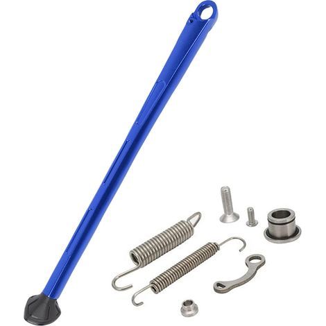 CNC-gefräster, eloxierter Motorradseitenständer, linke Montage mit Ersatzfedern für XC, XCW, XCF, EXC, EXCF 150, 200, 250, 300, 350 (2008–2015), Blau (1/5)