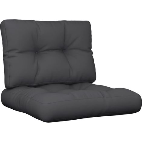 Maison Exclusive - Palettenkissen 2-tlg. Schwarz Stoff