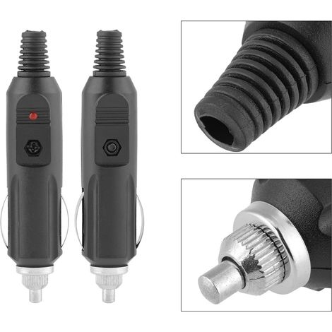 5 pièces Connecteur Prise Allume-Cigare Mâle 12V 24V 5A pour Accessoires Auto DIY (1/5)