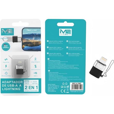 Adaptateur Micro USB vers Lightning 2-en-1 - Chargement + Transmission USB 3.0, Noir/Blanc, Transmission de données haute vitesse