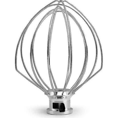 Schneebesen aus Edelstahl für KitchenAid Küchenmaschinen – Kompatibel mit den Modellen Artisan und Classic – Abmessungen 125 x 155 mm – 5k452ww