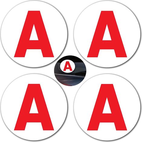 4 x Electrostatic Driver Diameter 15 cm Removable Warning Disc for Vehicles, Easy to Install and Remove, Compliant Driving Accessory for Learner Driver (1/5)