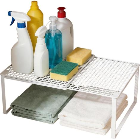 Organiseur de Placard empilable Support de Chemises Extensible Séparateur empilable peu encombrant pour Dressing Placard Maison Appartement Chambre Cuisine Enfant Bureau (1/5)