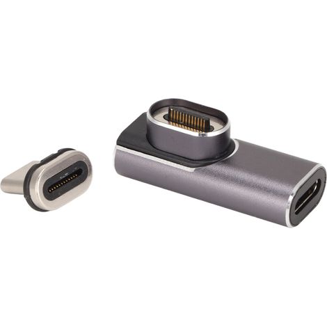 Questo adattatore ad angolo retto, semplice e leggero, è un dispositivo di trasferimento dati a ricarica rapida, adatto a dispositivi USB-C come Samsung e MacBook, e supporta velocità di trasferimento