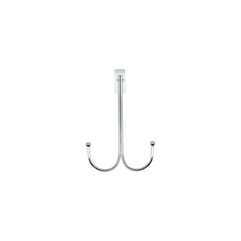 Gancio semplice da appendere alla porta, non richiede installazione, gancio appendiabiti da dietro la porta, appendiabiti da bagno/cucina senza giunture, doppio gancio in ferro per porta posteriore, a