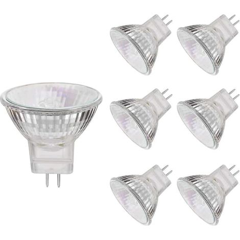 Ampoules halogènes MR11, 20 W 12 V, culot GU4, blanc chaud, lot de 6 (1/5)