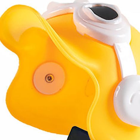 Support de téléphone pour moto, style casque mignon, résistant aux chocs, angle réglable, support de navigation pour vélo électrique, jaune, style rétroviseur latéral, petite taille (1/5)