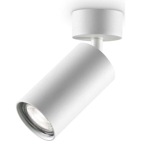 Plafoniera Moderna Dynamite Metallo Bianco 1 Luce Gu10 7W 3000K Luce Calda