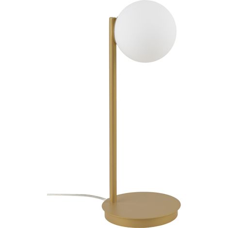 Lampada da tavolo Gama oro-beige sfera bianca G9 12W Sigma