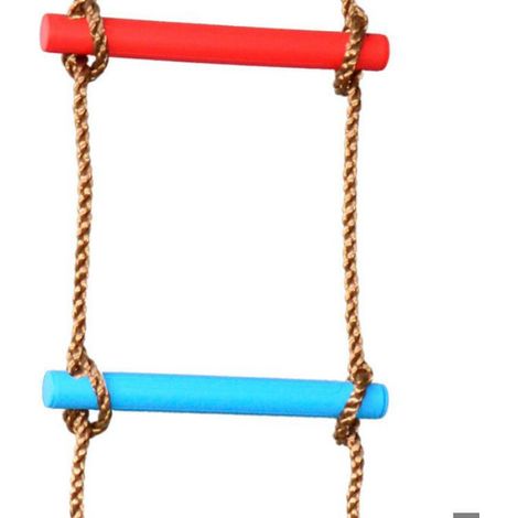 Balançoire Trapèze - Échelle En Corde 200 X 30 Cm - Pour Enfants - Intérieur Extérieur - 1 Pièce (1/4)