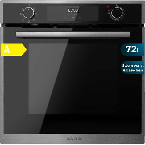 Cecotec – Four intégré multifonction 72L – 7 fonctions dont gril et décongélation – Classe A – 2800W – Nettoyage vapeur facile