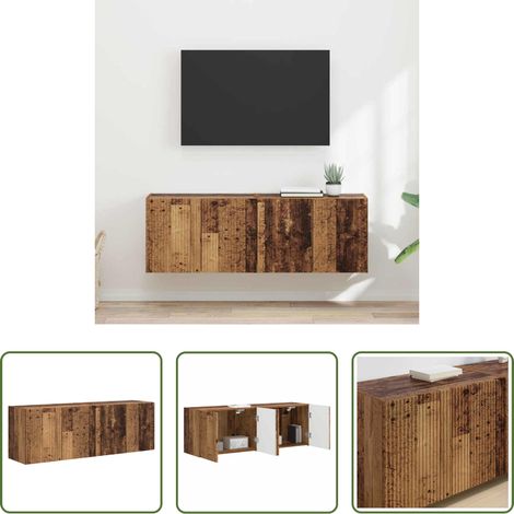 Holzwerkstoff - TV-Wandschrank 2 pcs Altholz 59,5 x 31 x 40 cm Holzwerkstoff (1/5)