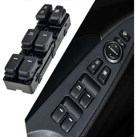 Interrupteur de lève-vitre électrique noir/beige avec voyant bleu pour Hyundai Sonata 2011-2015