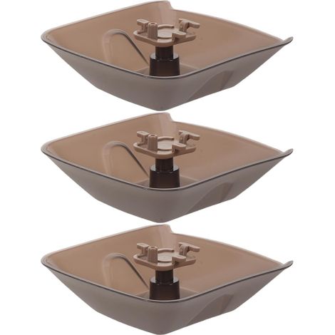 Set mit 3 Ölauffangschalen für Dunstabzugshauben, schwarze Ölauffangschalen aus Polypropylen-Kunststoff