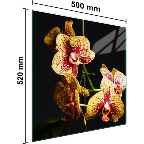 PLACA PROTECTORA DE VIDRIO PARA ESTUFA 50x52 ORQUÍDEA (1/5)