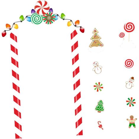 Autocollants de Porte pour Noël Stickers de Porte Décoratifs Autocollants de Noël pour Intérieures et Extérieures (1/5)