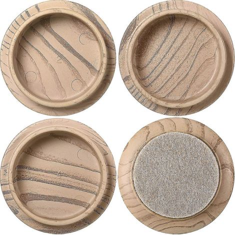 4 roulettes antidérapantes en feutre pour pieds de meubles, chaises, parquets et sols stratifiés, 60 mm (2,4 pouces), lot de 4. (1/5)